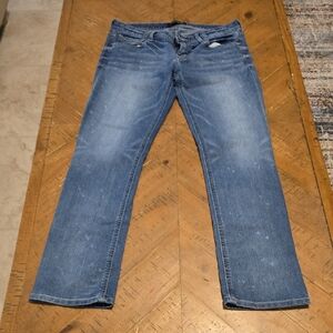 Express Women's Straight Leg Blue Jeans